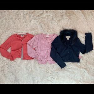 Set of three girls cardigans